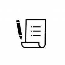 用紙とペンのイラスト