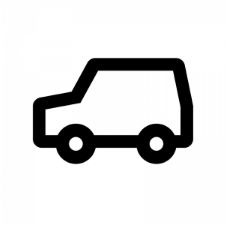 白い小さな車のイラスト