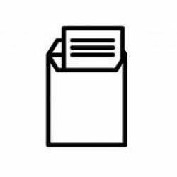 封筒と用紙のイラスト