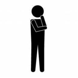 困って考える人のイラスト
